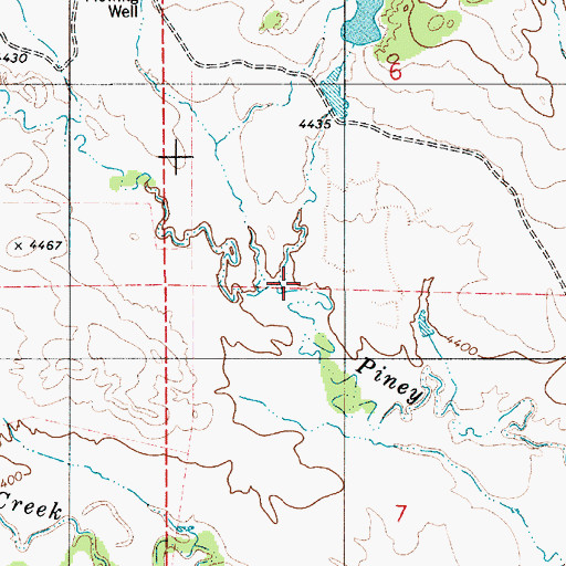 Topographic Map of Deer Creek, WY