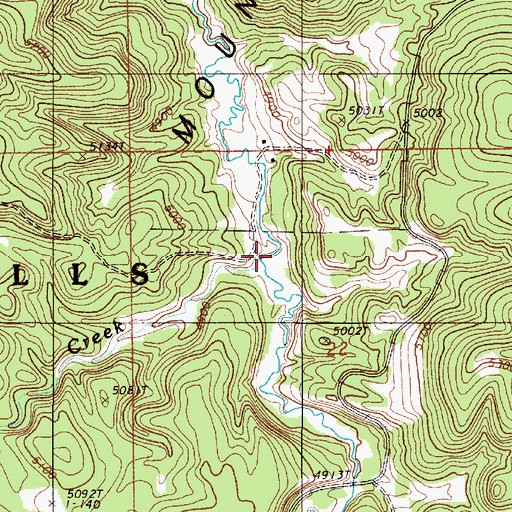 Topographic Map of Deer Creek, WY