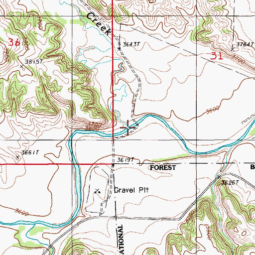 Topographic Map of Deer Creek, WY