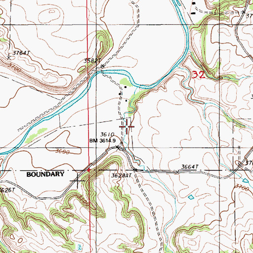 Topographic Map of Deer Creek School, WY