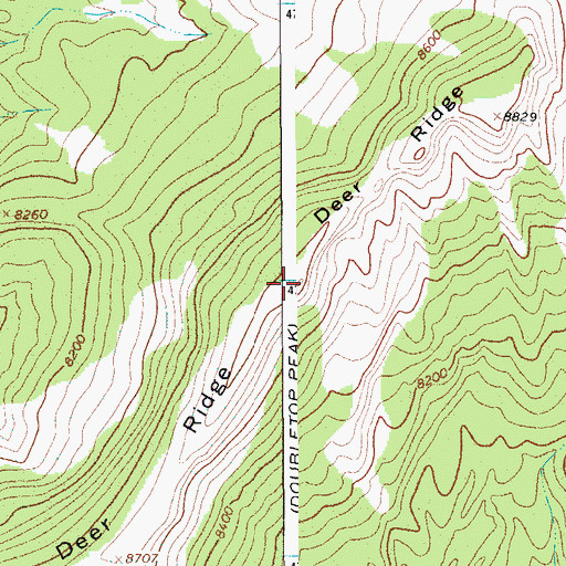 Topographic Map of Deer Ridge, WY