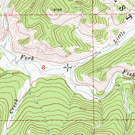Topographic Map of Devils Basin Creek, WY