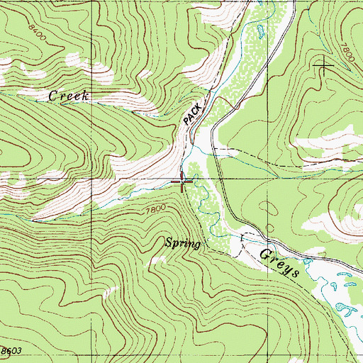 Topographic Map of Dick Creek, WY