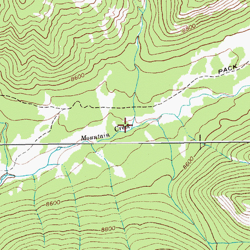 Topographic Map of Dike Creek, WY