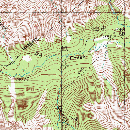 Topographic Map of Dike Creek, WY
