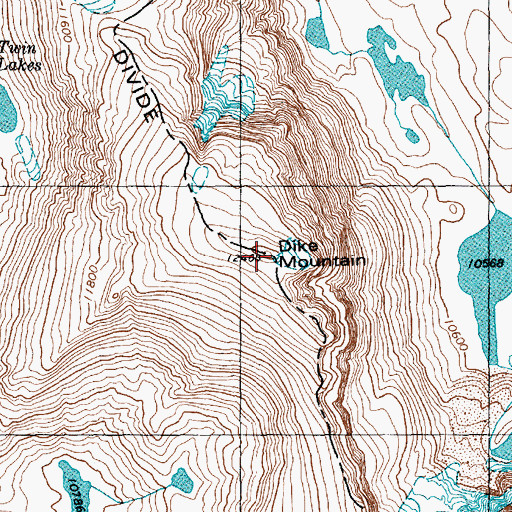 Topographic Map of Dike Mountain, WY