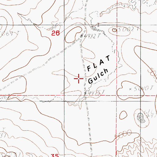 Topographic Map of Dilts Flat, WY