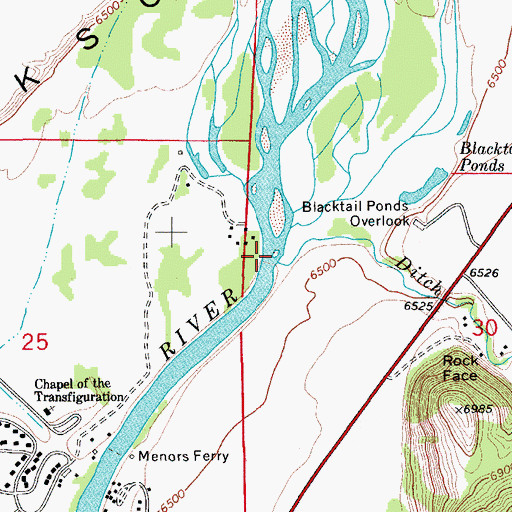 Topographic Map of Ditch Creek, WY