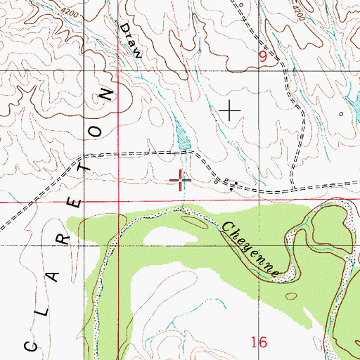 Topographic Map of Dixon Draw, WY