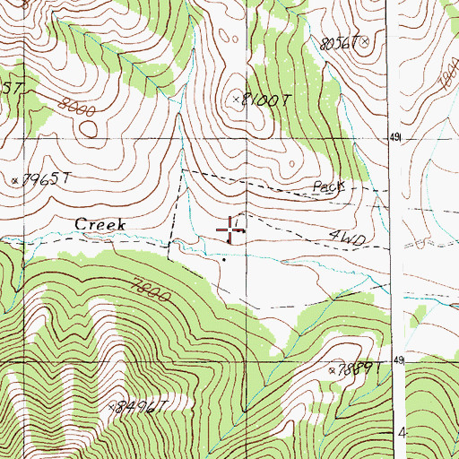 Topographic Map of Dodd Ranch, WY