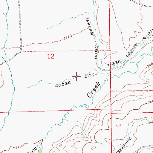 Topographic Map of Dodge Ditch, WY