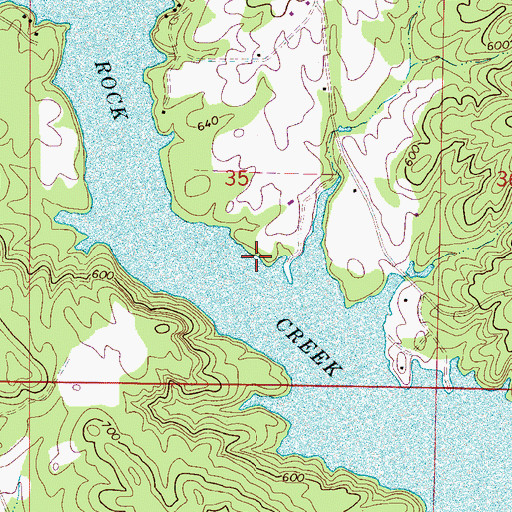 Topographic Map of Lewis Smith Lake, AL