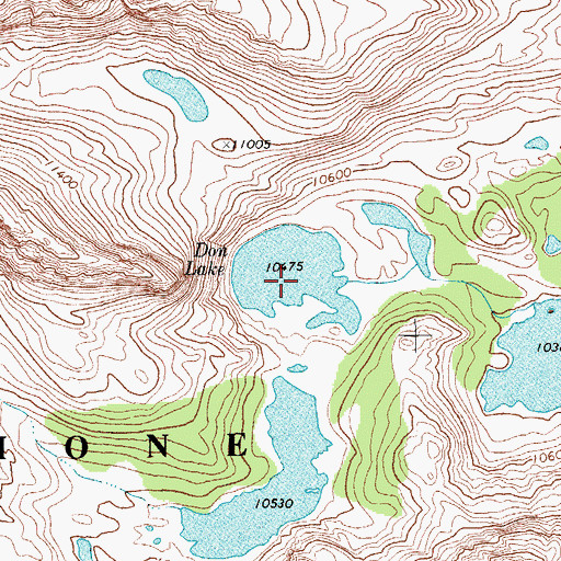 Topographic Map of Don Lake, WY