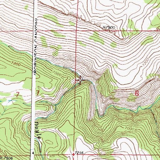 Topographic Map of Doyle Creek, WY