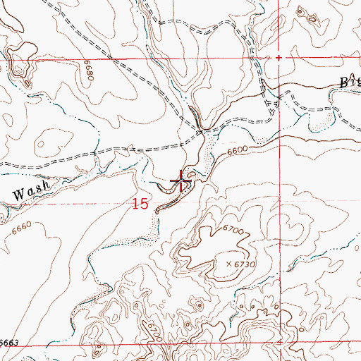 Topographic Map of Dry Creek, WY