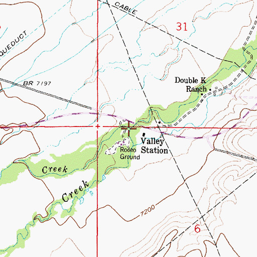 Topographic Map of Dry Creek, WY
