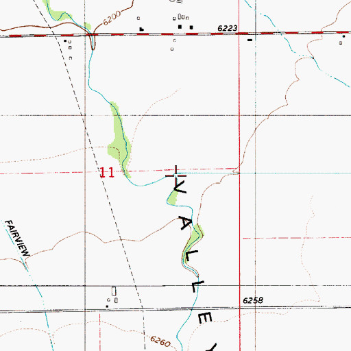 Topographic Map of Dry Creek, WY