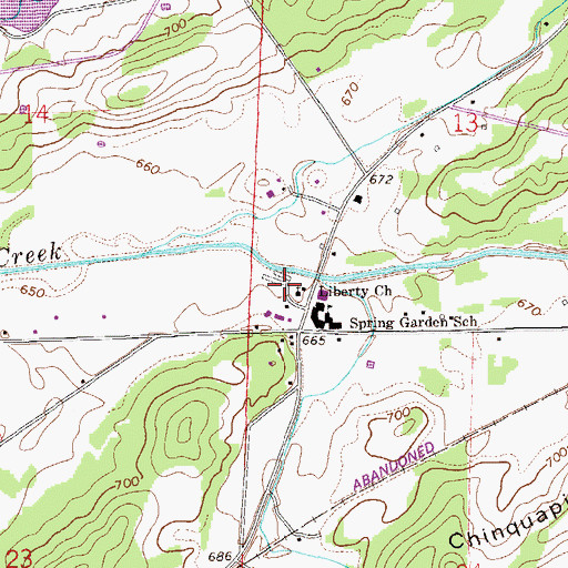 Topographic Map of Liberty Baptist Church, AL