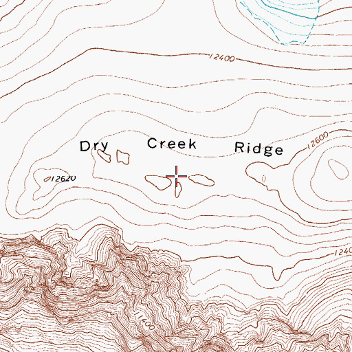 Topographic Map of Dry Creek Ridge, WY
