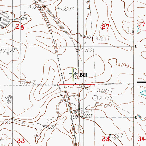 Topographic Map of Dry Creek School, WY