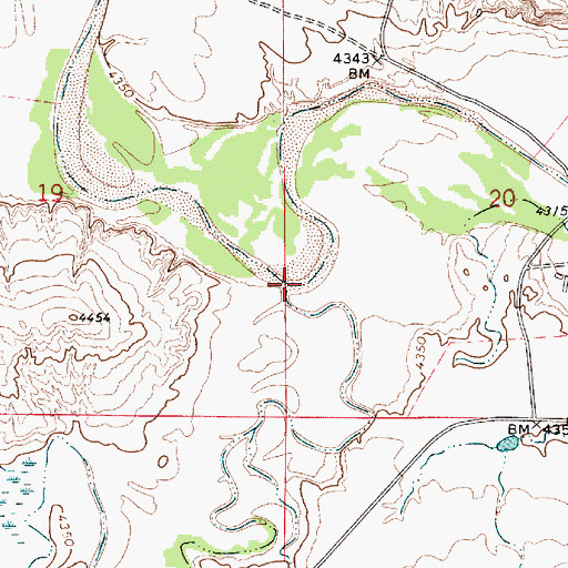 Topographic Map of Dry Fork Cheyenne River, WY