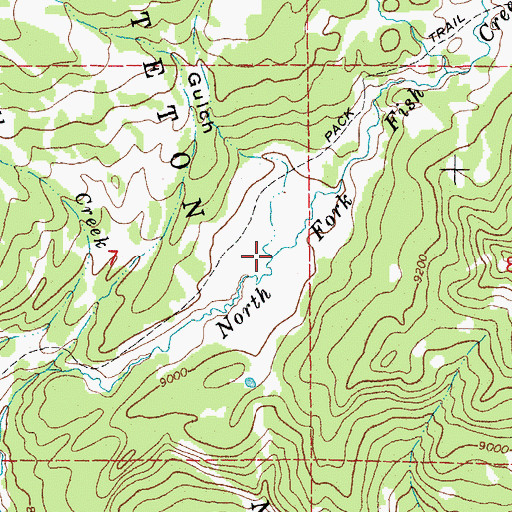 Topographic Map of Dry Gulch, WY