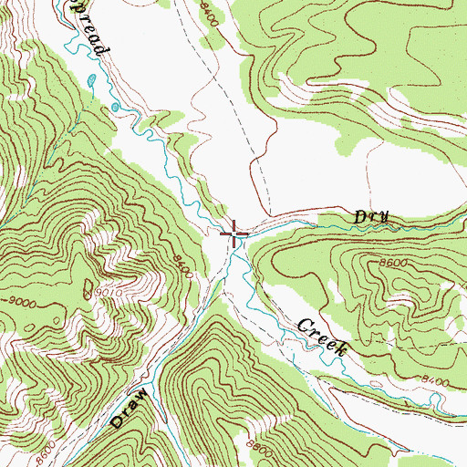Topographic Map of Dry Lake Creek, WY