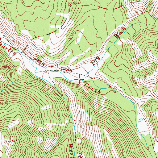Topographic Map of Dry Wash, WY