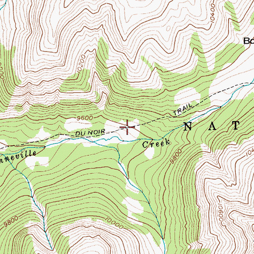Topographic Map of DuNoir Trail, WY
