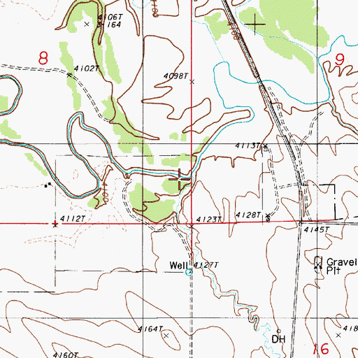 Topographic Map of Duck Creek, WY