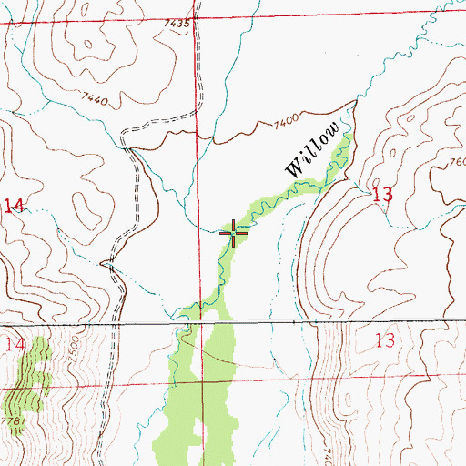 Topographic Map of Dumphy Hollow, WY