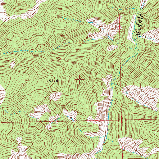Topographic Map of Dundee Creek, WY