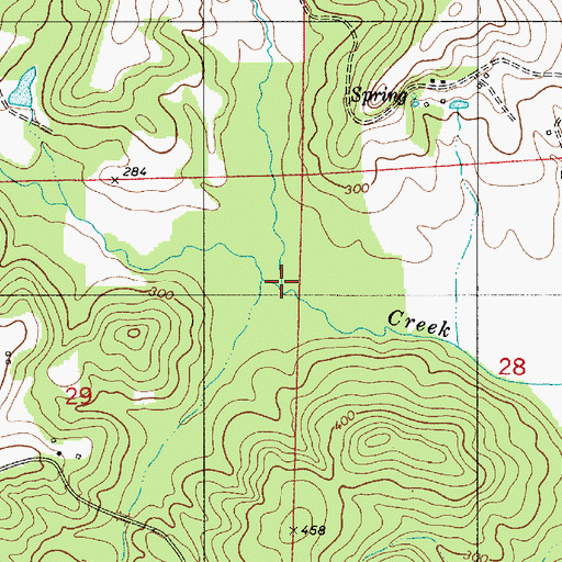 Topographic Map of Lick Branch, AL