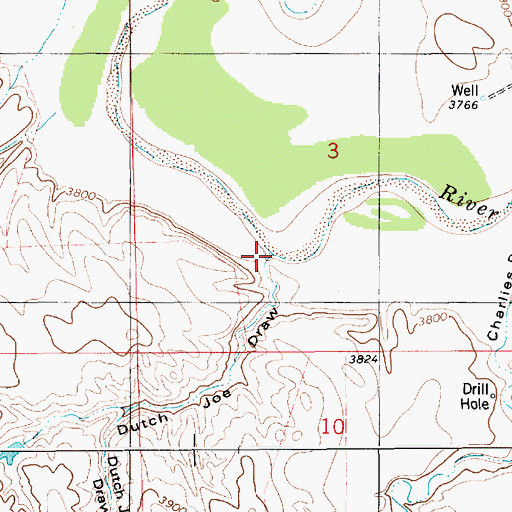 Topographic Map of Dutch Joe Draw, WY
