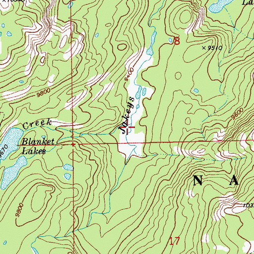 Topographic Map of Dyke Creek, WY