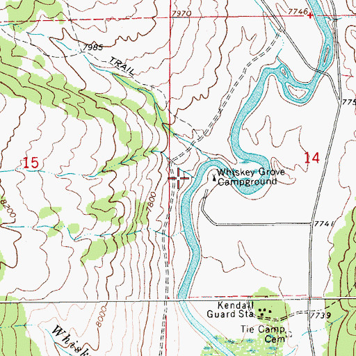 Topographic Map of Eagle Creek, WY
