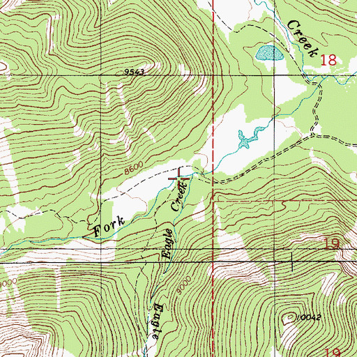 Topographic Map of Eagle Creek, WY