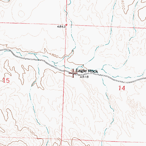 Topographic Map of Eagle Rock, WY