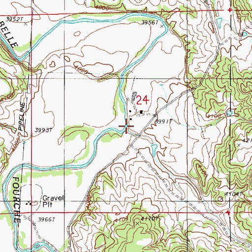 Topographic Map of East Creek, WY