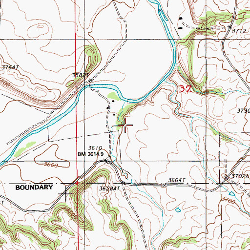 Topographic Map of East Creek, WY