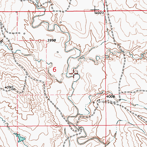 Topographic Map of East Fork Beaver Creek, WY