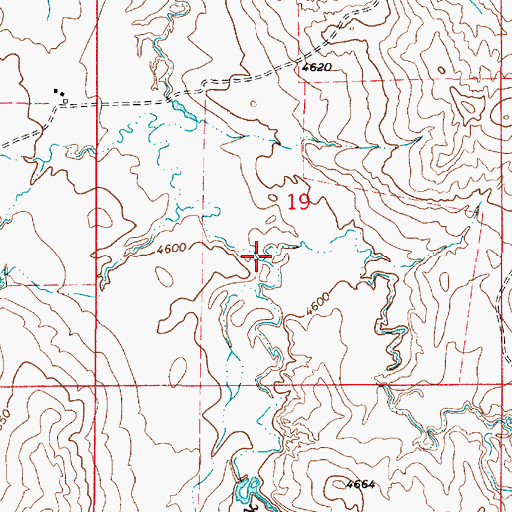Topographic Map of East Fork Coal Creek, WY