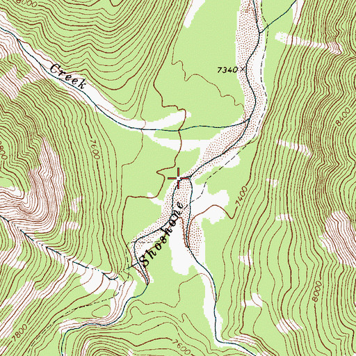 Topographic Map of East Fork Creek, WY