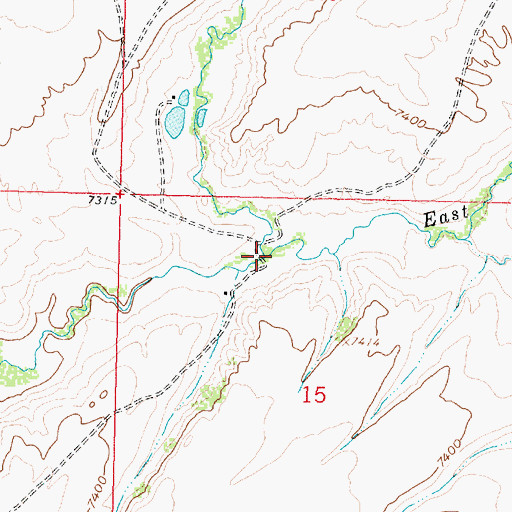 Topographic Map of East Fork Savery Creek, WY
