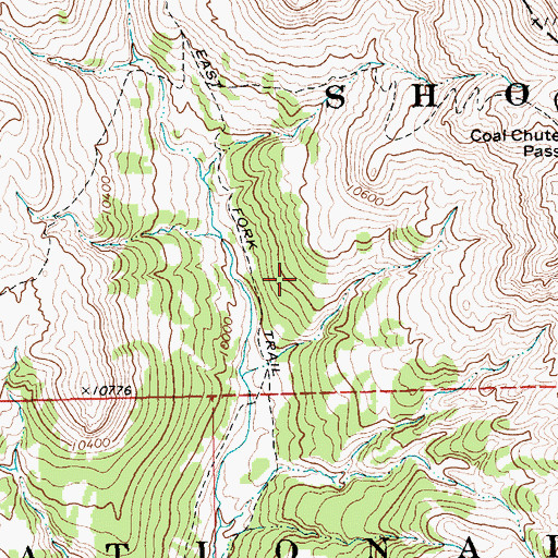 Topographic Map of East Fork Trail, WY