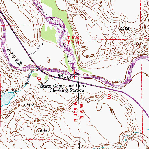 Topographic Map of East Fork Wind River, WY