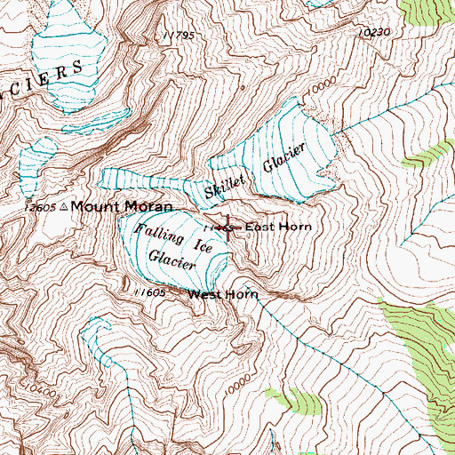 Topographic Map of East Horn, WY