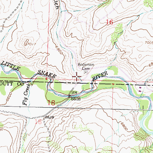 Topographic Map of East Sweetwater Gulch, WY