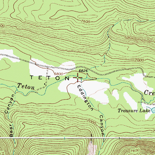 Topographic Map of Eddington Canyon, WY