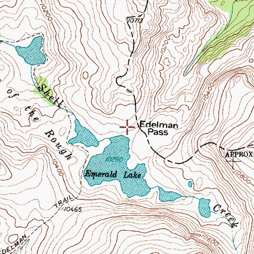 Topographic Map of Edelman Pass, WY